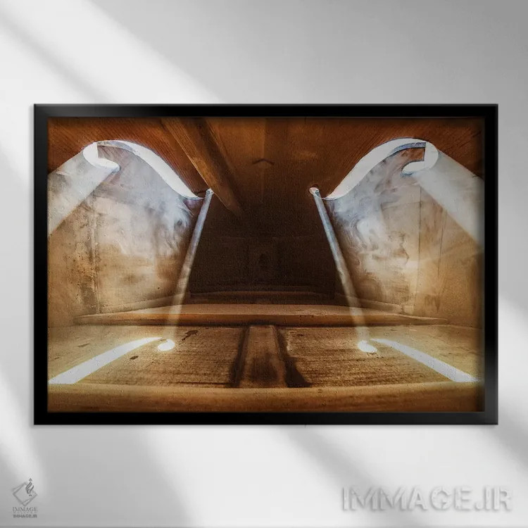 تابلو درون ویولن دو اثر آدریان بوردَا - نمای قابدار مشکی