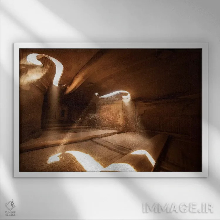 تابلو درون ویولن چهار اثر آدریان بوردَا - نمای قابدار سفید