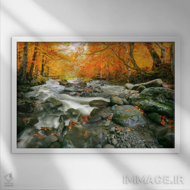 تابلو شتاب به سوی اقیانوس اثر آدریان بوردَا - نمای قابدار سفید