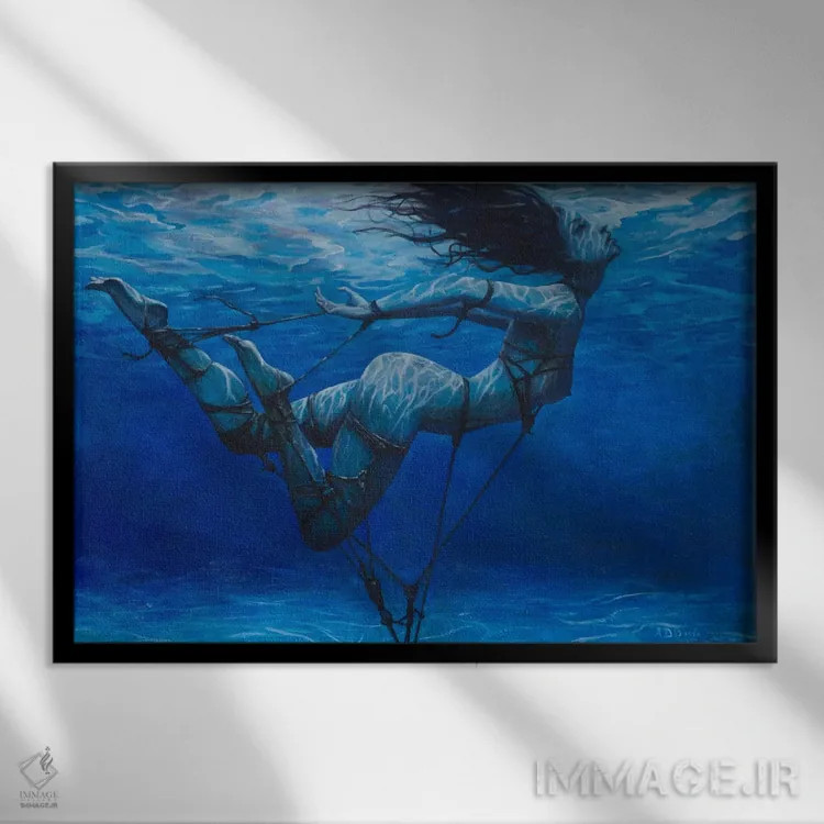 تابلو فرشته اثر آدریان بوردَا - نمای قابدار مشکی