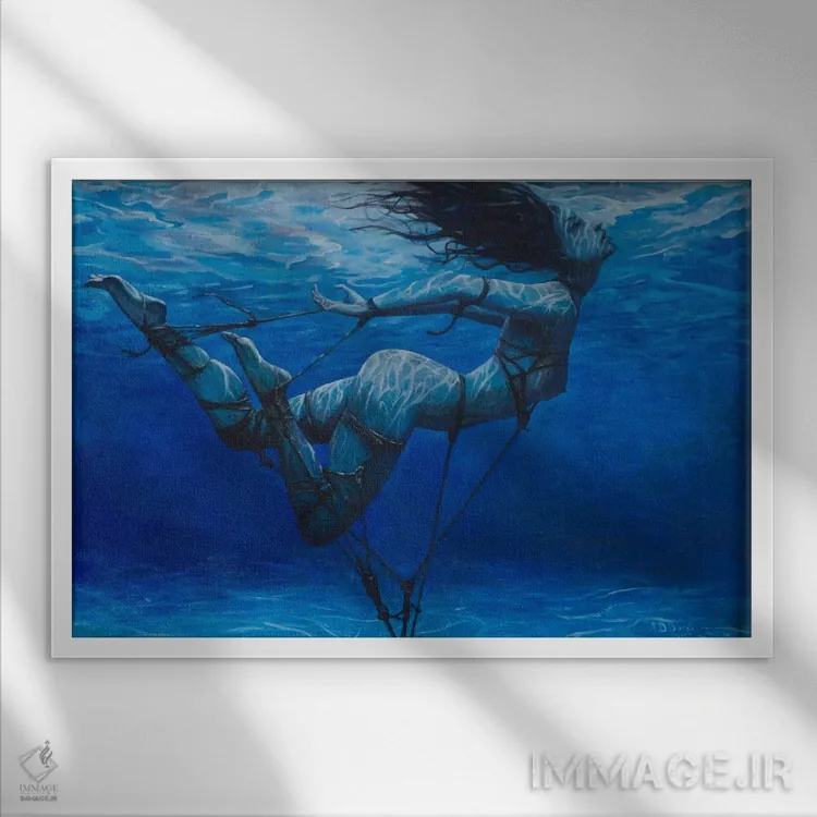 تابلو فرشته اثر آدریان بوردَا - نمای قابدار سفید