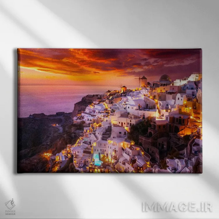 تابلو شهر سفید اثر آدریان بوردَا - نمای روبهرو روی دیوار