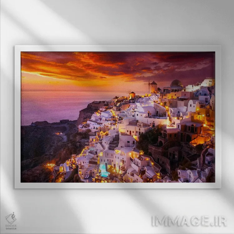 تابلو شهر سفید اثر آدریان بوردَا - نمای قابدار سفید