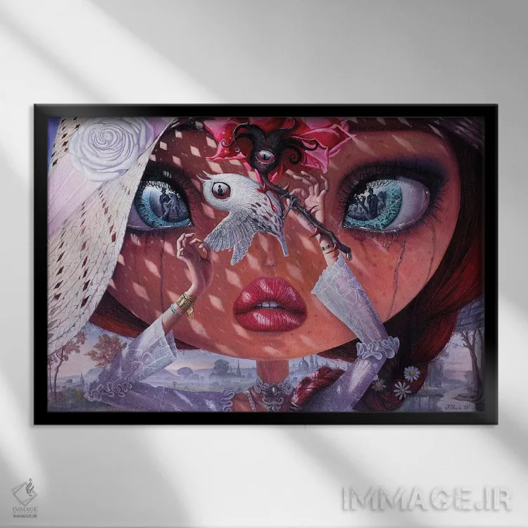 تابلو لالاییِ قلب اثر آدریان بوردَا - نمای قابدار مشکی