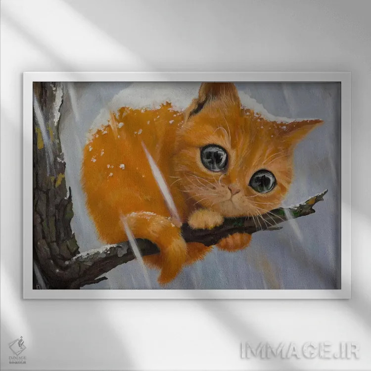 تابلو آیا همیشه تنها خواهم بود؟ اثر آدریان بوردَا - نمای قابدار سفید