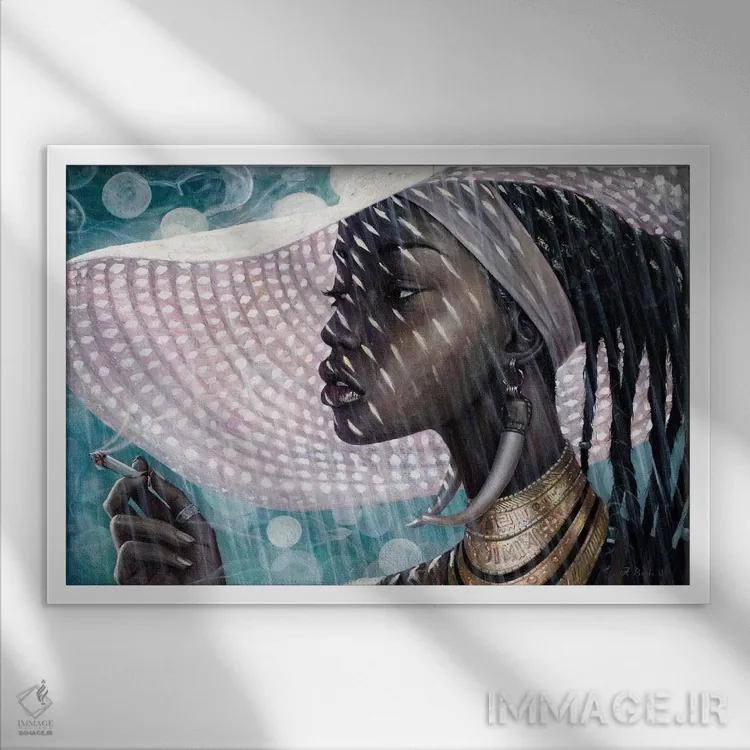 تابلو وارد خلاء شو (قسمت دوم) اثر آدریان بوردَا - نمای قابدار سفید