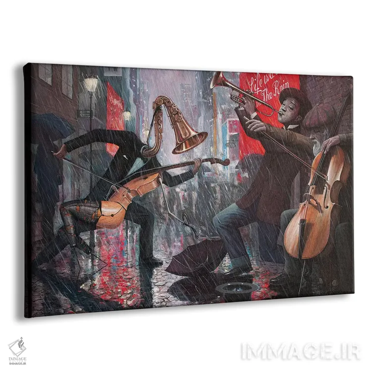 تابلو زندگی رقصی زیر باران است (قسمت پنجم) اثر آدریان بوردَا - نمای پرسپکتیو محصول