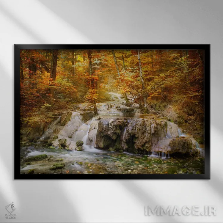 تابلو حال و هوای پاییزی اثر آدریان بوردَا - نمای قابدار مشکی