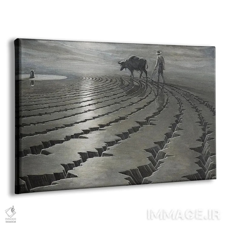 تابلو هلهلویا سرد و شکسته اثر آدریان بوردَا - نمای پرسپکتیو محصول