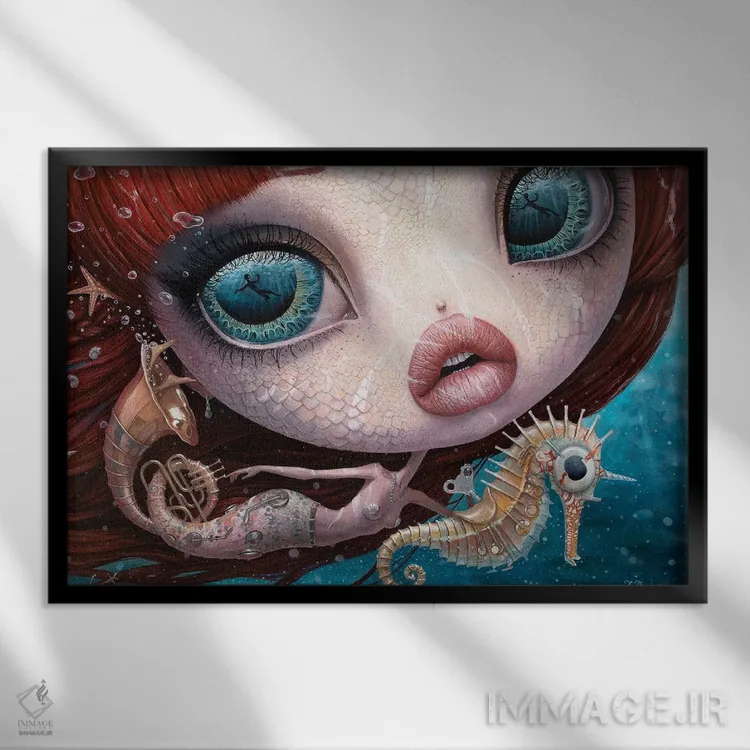 تابلو آواز دریا اثر آدریان بوردَا - نمای قابدار مشکی