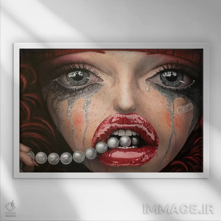 تابلو هرچه تو را شاد میکند اثر آدریان بوردَا - نمای قابدار سفید