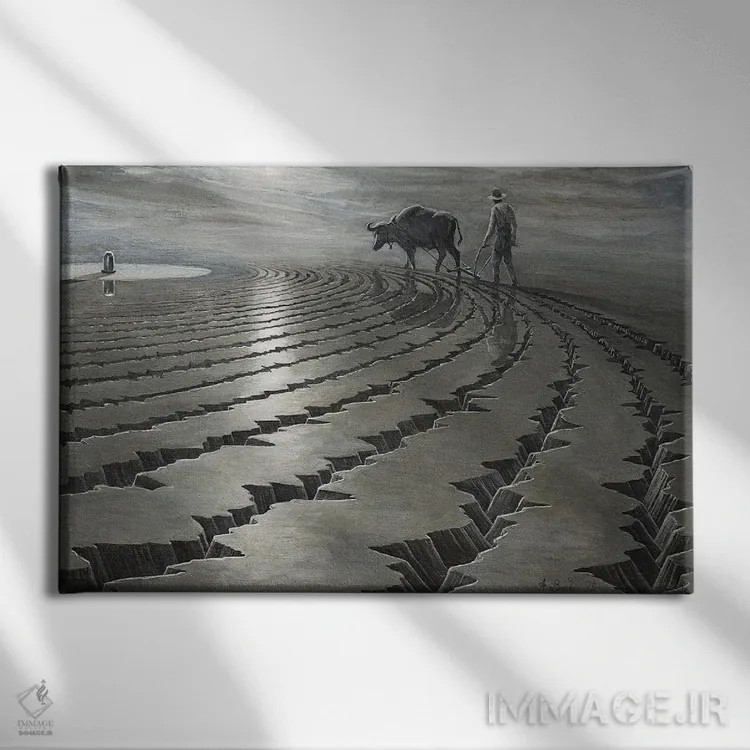 تابلو هلهلویا سرد و شکسته اثر آدریان بوردَا - نمای روبهرو روی دیوار