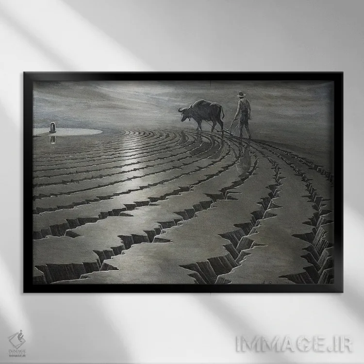 تابلو هلهلویا سرد و شکسته اثر آدریان بوردَا - نمای قابدار مشکی