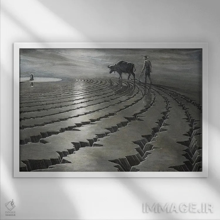 تابلو هلهلویا سرد و شکسته اثر آدریان بوردَا - نمای قابدار سفید