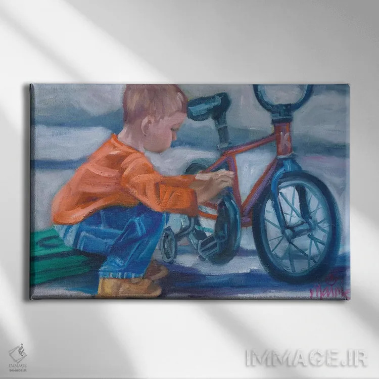 تابلو پسر کو ندارد نشان از پدر اثر مارنی بورک - نمای روبهرو روی دیوار