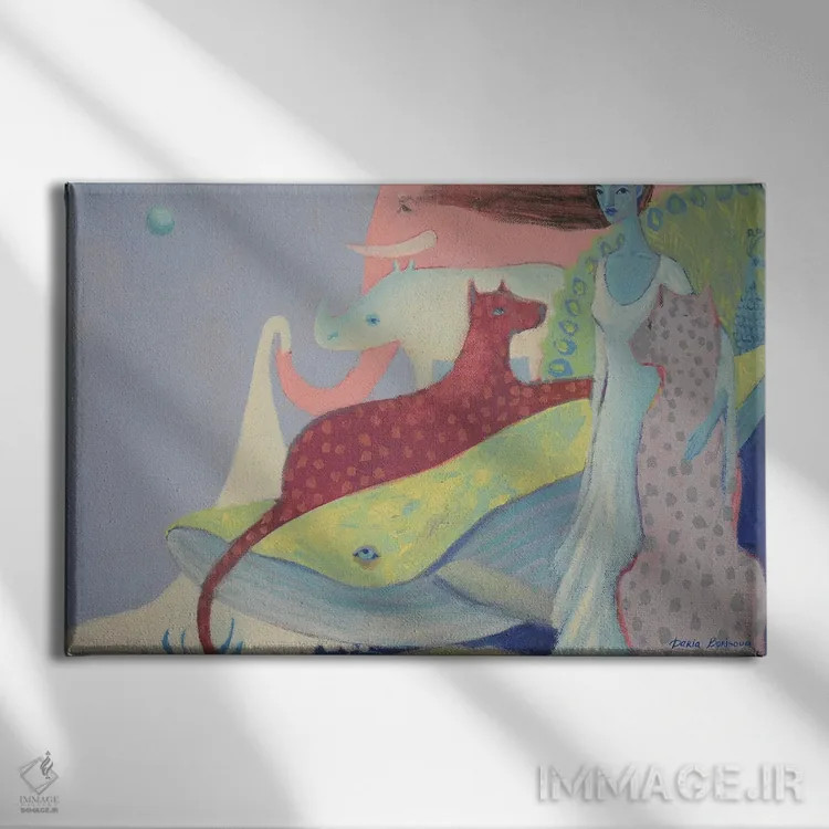 تابلو سرزمین جدید اثر داریا بوریسووا - نمای روبهرو روی دیوار