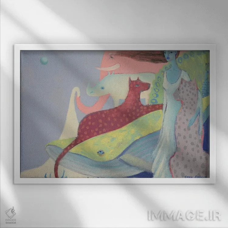 تابلو سرزمین جدید اثر داریا بوریسووا - نمای قابدار سفید