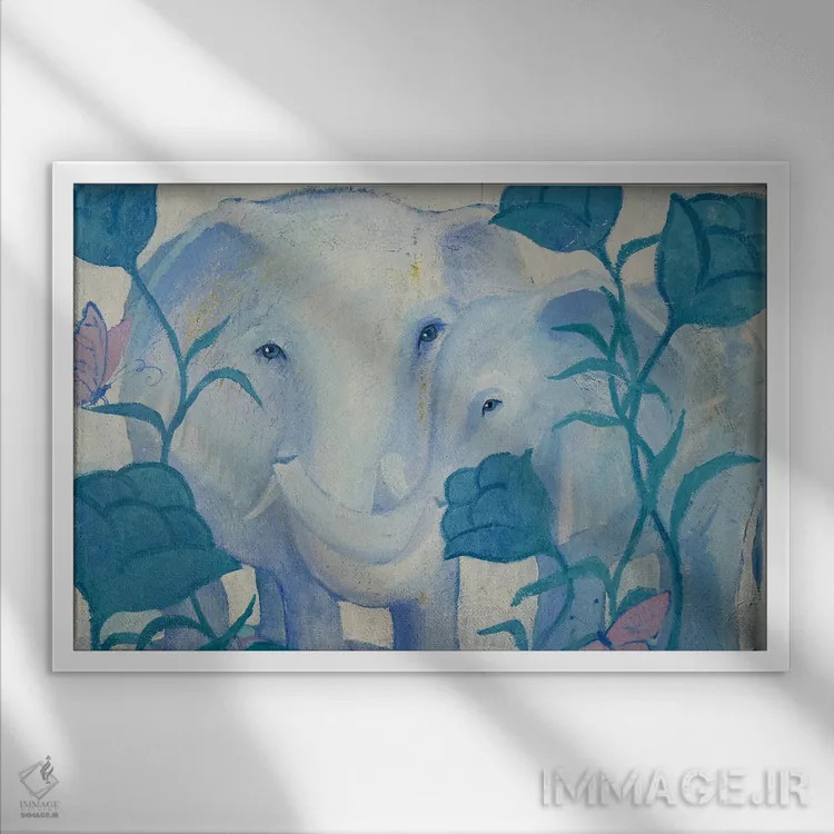 تابلو عشق مادرانه اثر داریا بوریسووا - نمای قابدار سفید