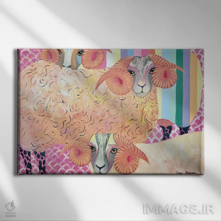 تابلو آدامس بادکنکی اثر داریا بوریسووا - نمای روبهرو روی دیوار