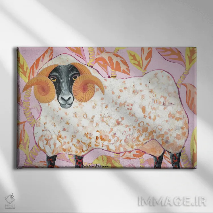 تابلو سرخی گونه اثر داریا بوریسووا - نمای روبهرو روی دیوار