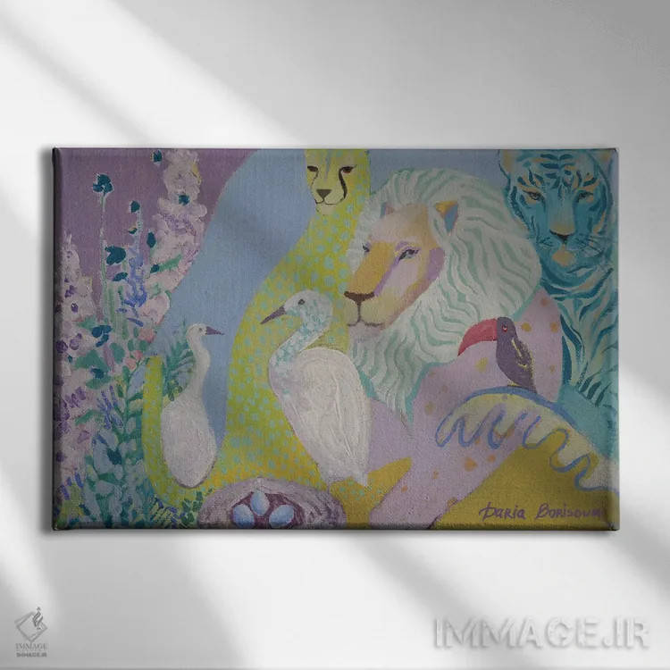 تابلو بهشت اثر داریا بوریسووا - نمای روبهرو روی دیوار