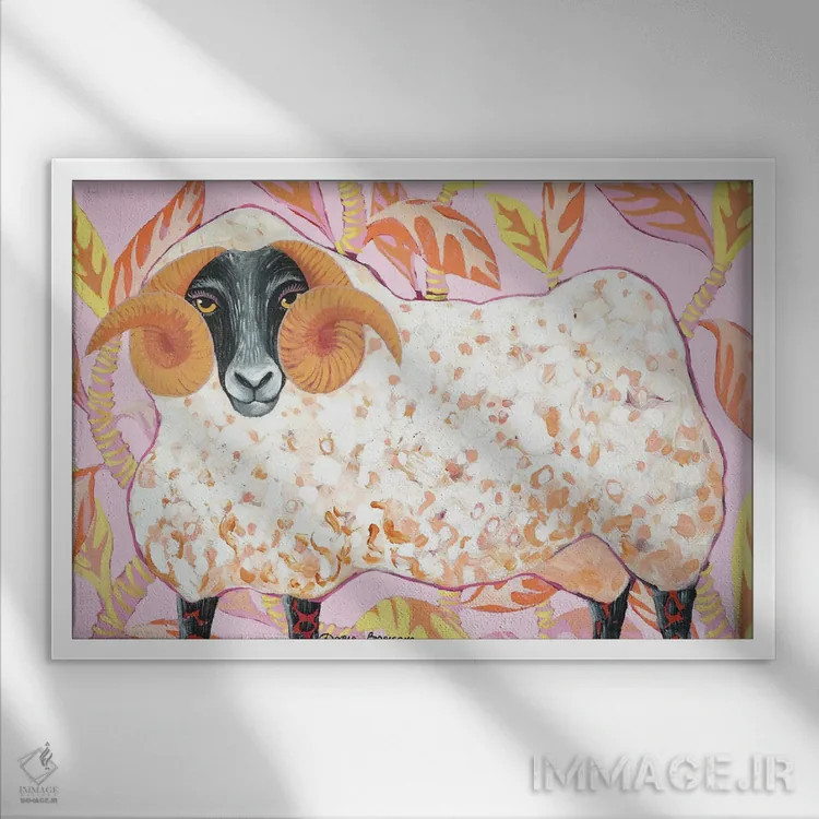 تابلو سرخی گونه اثر داریا بوریسووا - نمای قابدار سفید