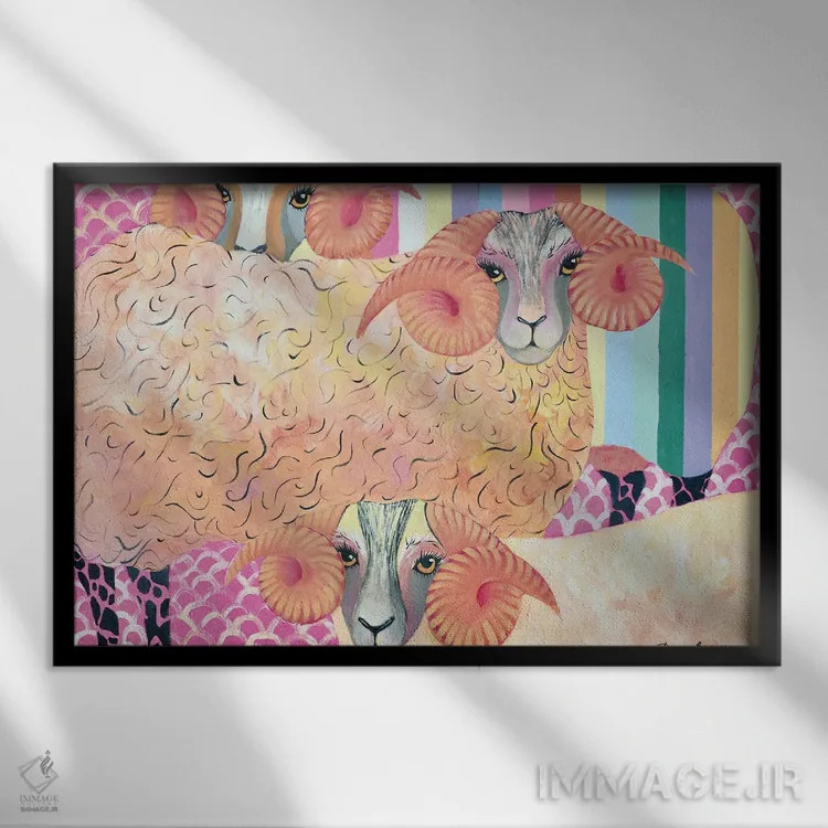 تابلو آدامس بادکنکی اثر داریا بوریسووا - نمای قابدار مشکی