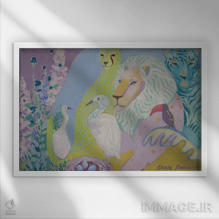 تابلو بهشت اثر داریا بوریسووا - نمای قابدار سفید