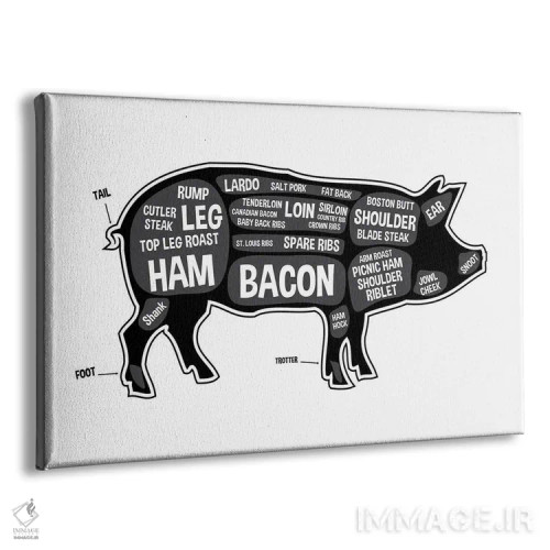 تابلو طرح قصابی خوک اثر پرینتهای بنتون پارک (استودیو/گالری هنری) - نمای پرسپکتیو محصول