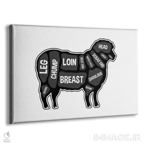 تابلو طرح قصابی بره اثر پرینتهای بنتون پارک (استودیو/گالری هنری) - نمای پرسپکتیو محصول