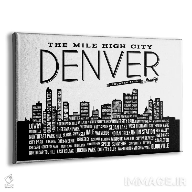 تابلو منظرهٔ محلههای دنور اثر پرینتهای بنتون پارک (استودیو/گالری هنری) - نمای پرسپکتیو محصول