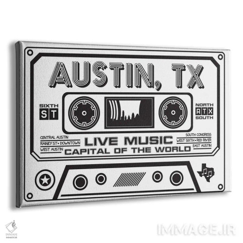 تابلو کاست آستین تگزاس اثر پرینتهای بنتون پارک (استودیو/گالری هنری) - نمای پرسپکتیو محصول