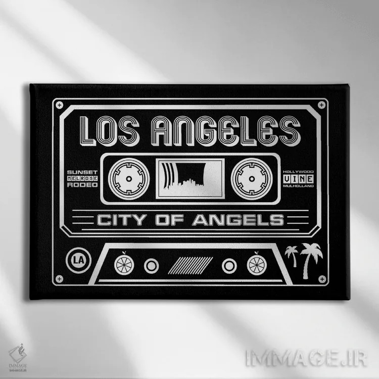 تابلو کاست لسآنجلس اثر پرینتهای بنتون پارک (استودیو/گالری هنری) - نمای روبهرو روی دیوار