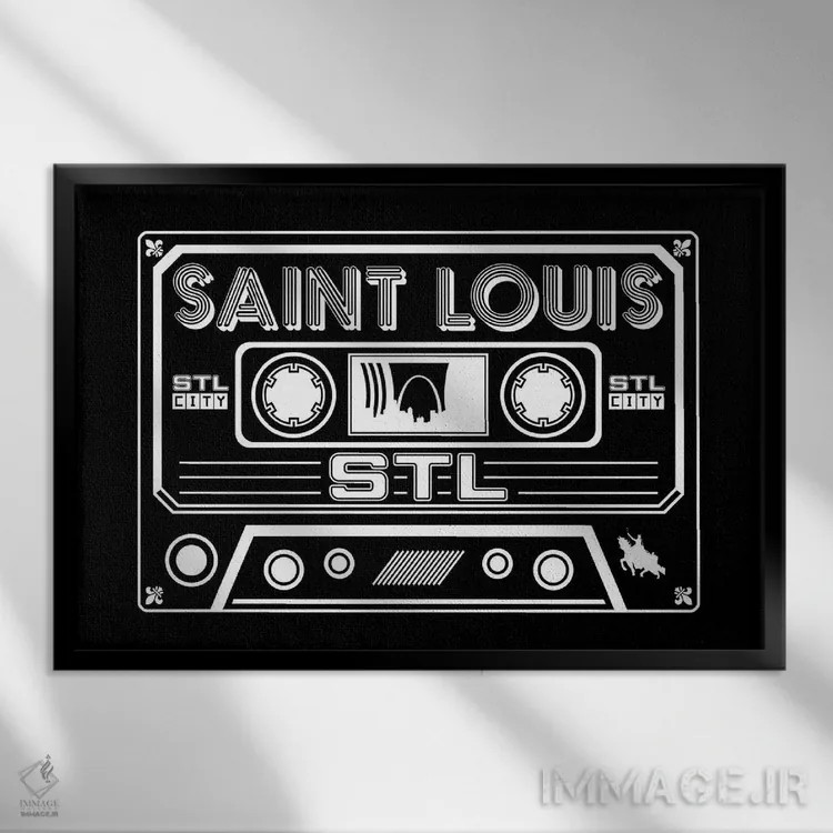 تابلو کاست سنت لوئیس اثر پرینتهای بنتون پارک (استودیو/گالری هنری) - نمای قابدار مشکی