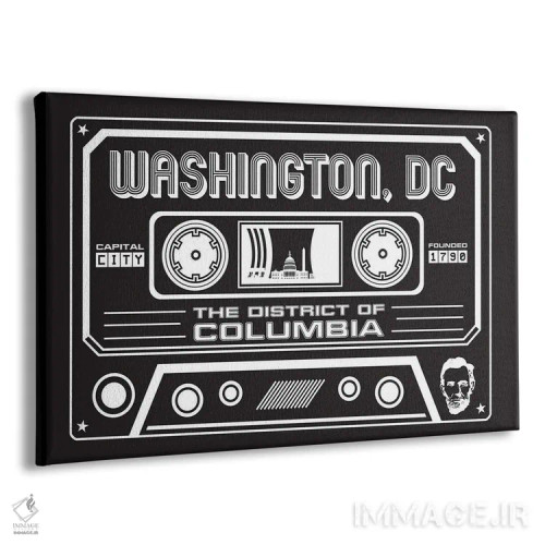 تابلو کاست واشنگتن دیسی اثر پرینتهای بنتون پارک (استودیو/گالری هنری) - نمای پرسپکتیو محصول