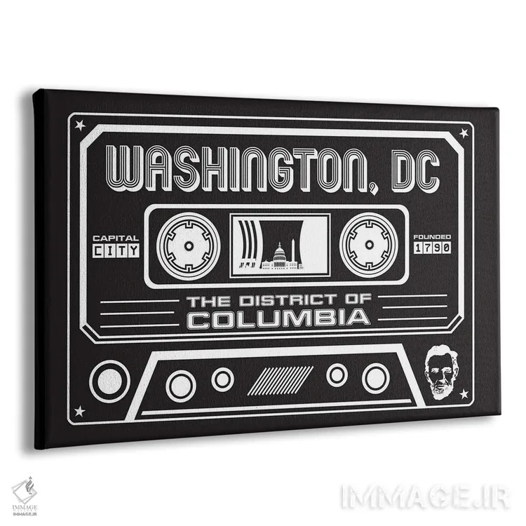 تابلو کاست واشنگتن دیسی اثر پرینتهای بنتون پارک (استودیو/گالری هنری) - نمای پرسپکتیو محصول