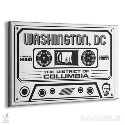 تابلو کاست واشنگتن دیسی اثر پرینتهای بنتون پارک (استودیو/گالری هنری) - نمای پرسپکتیو محصول