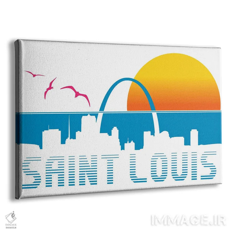 تابلو غروب سنت لوئیس اثر پرینتهای بنتون پارک (استودیو/گالری هنری) - نمای پرسپکتیو محصول