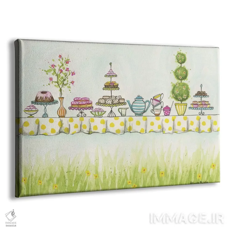 تابلو خوراکیهای مهمانی چای اثر بلا پیلار - نمای پرسپکتیو محصول