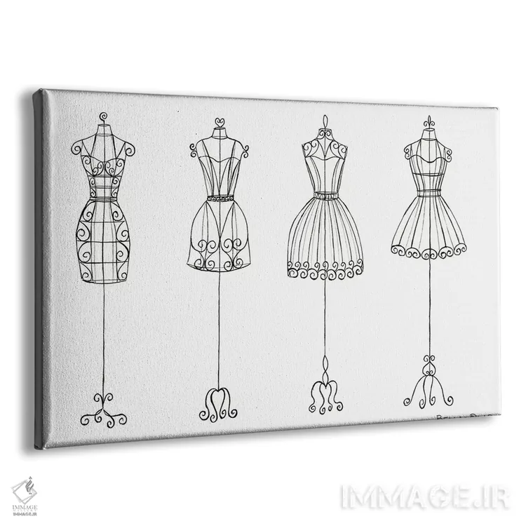 تابلو مانکنهای لباس آرایشگاه اثر بلا پیلار - نمای پرسپکتیو محصول