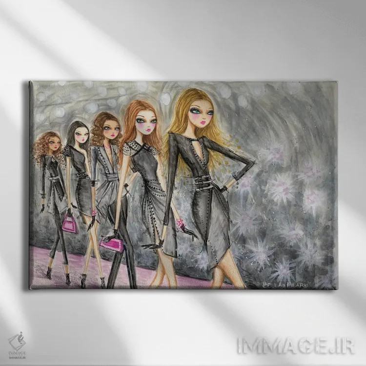 تابلو رفتار مدل شماره ۲ اثر بلا پیلار - نمای روبهرو روی دیوار