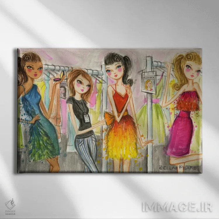 تابلو سلطنت مد روی صحنه شماره ۳ اثر بلا پیلار - نمای روبهرو روی دیوار