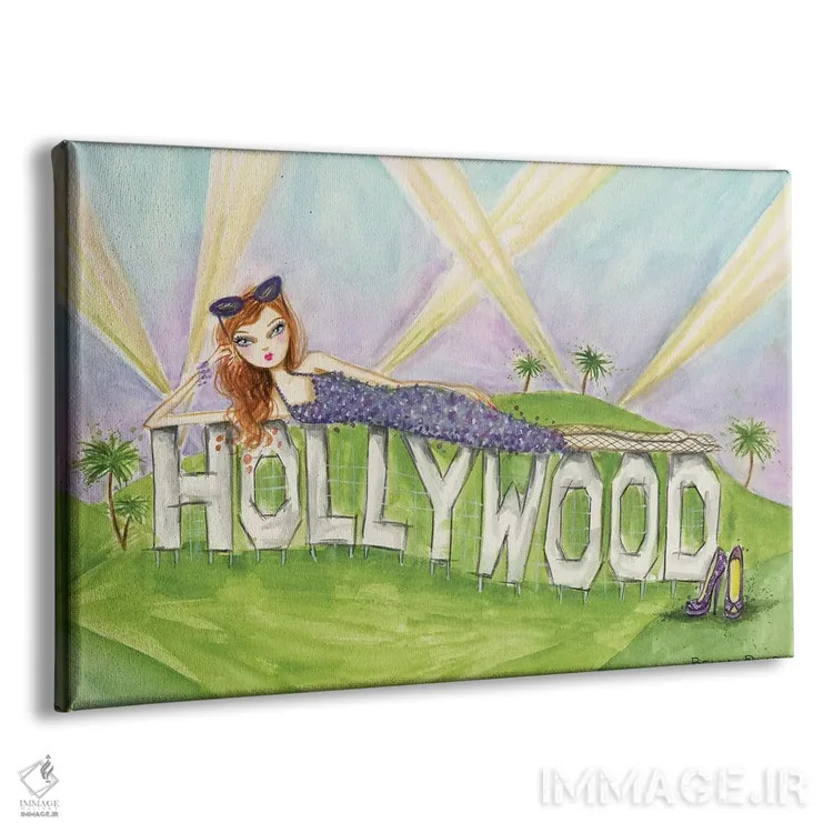 تابلو کارت پستال از هالیوود اثر بلا پیلار - نمای پرسپکتیو محصول