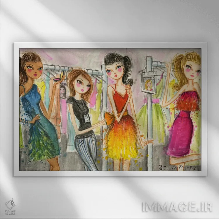 تابلو سلطنت مد روی صحنه شماره ۳ اثر بلا پیلار - نمای قابدار سفید