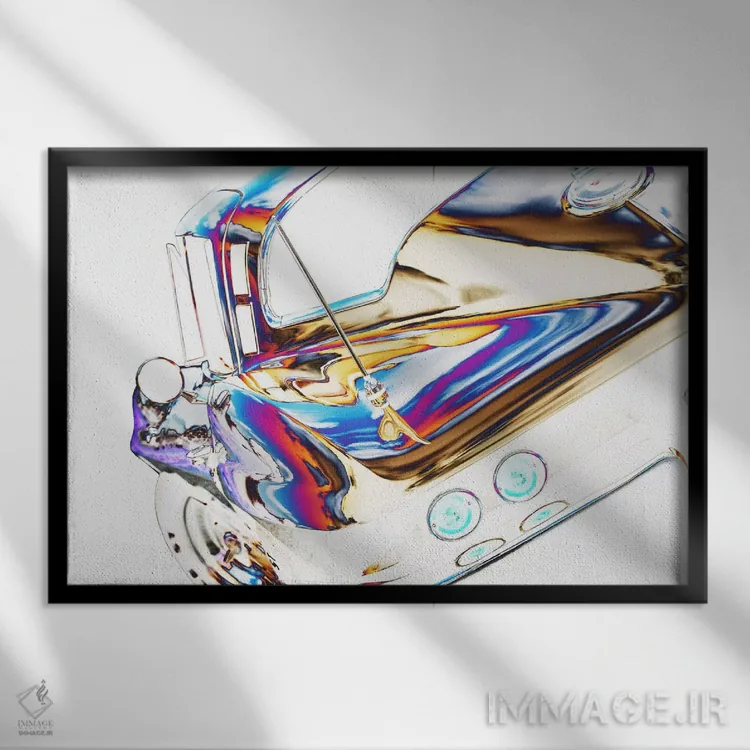 تابلو کوروت استینگری ۱۹۶۴، انتزاعی اثر کلایو برنسون - نمای قابدار مشکی