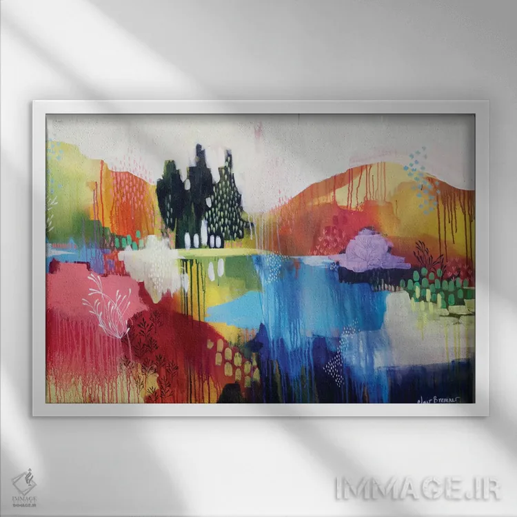 تابلو صدای کوهستان اثر کلر برمنر - نمای قابدار سفید