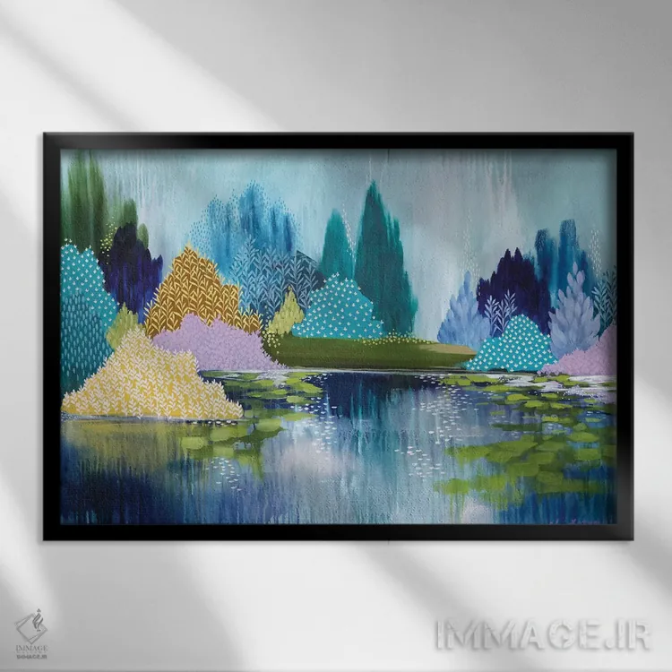 تابلو هاید پارک در بهار اثر کلر برمنر - نمای قابدار مشکی