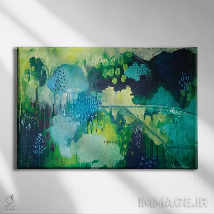 تابلو بر فراز تپه اثر کلر برمنر - نمای روبهرو روی دیوار