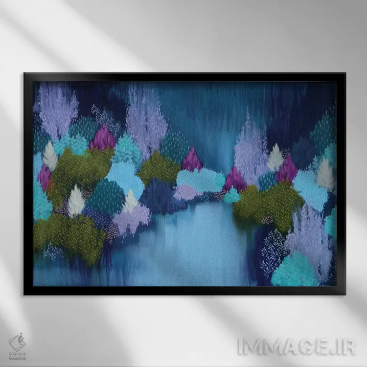 تابلو آزاد و رها دویدن اثر کلر برمنر - نمای قابدار مشکی