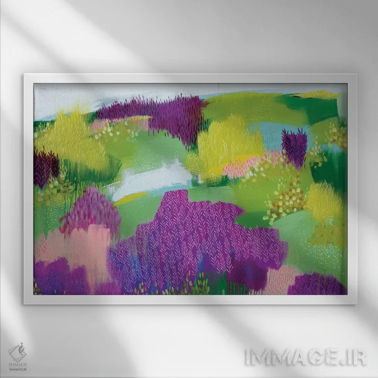 تابلو سایهروشنهای تابستان اثر کلر برمنر - نمای قابدار سفید